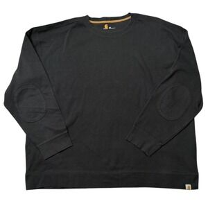 Carhartt Mens Black Crewneck Long Sleeve Elbow Patches 4XL